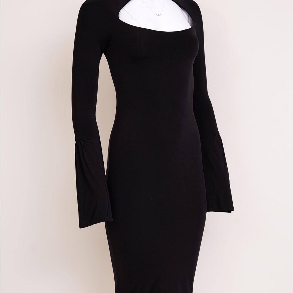 Gucci Tom Ford Black Cutout Twisted Neck Dress 2004 - Picture 3 of 6